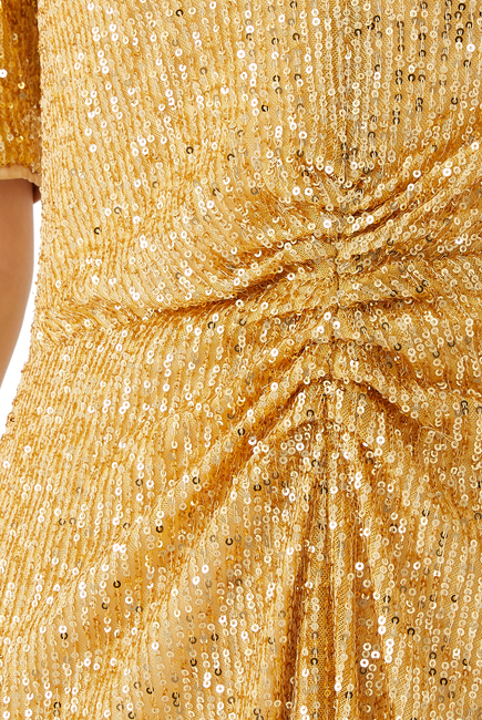 Sequin Midi Slit Dress
